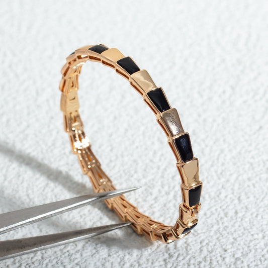 [⭐Mirelle]SERPENTI BRACELET PINK GOLD ONYX