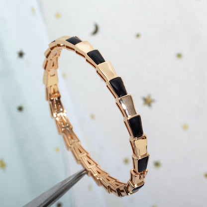 [⭐Mirelle]SERPENTI BRACELET PINK GOLD ONYX