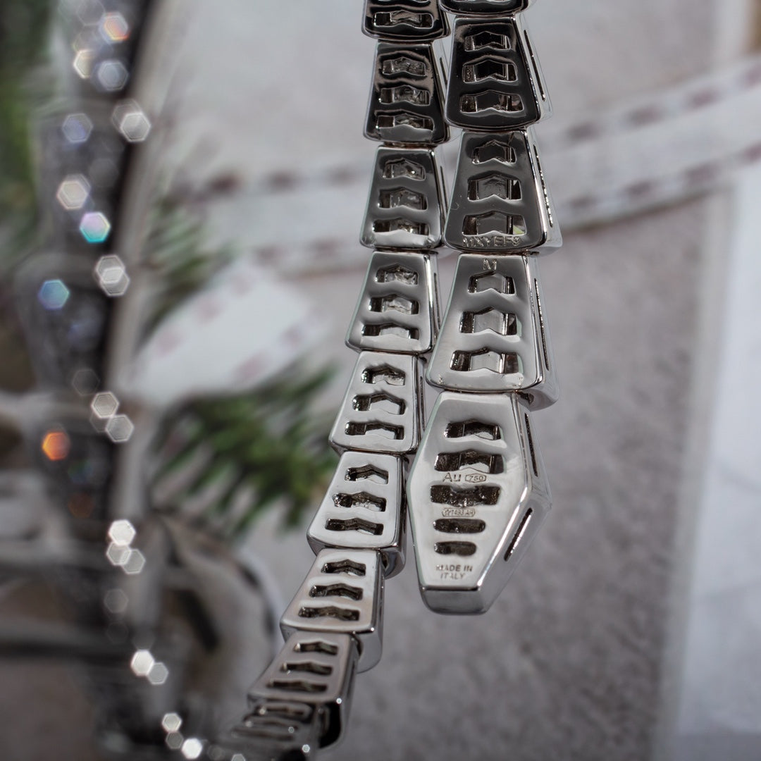 [⭐Mirelle]SERPENTI BRACELET 6MM SILVER DIAMOND