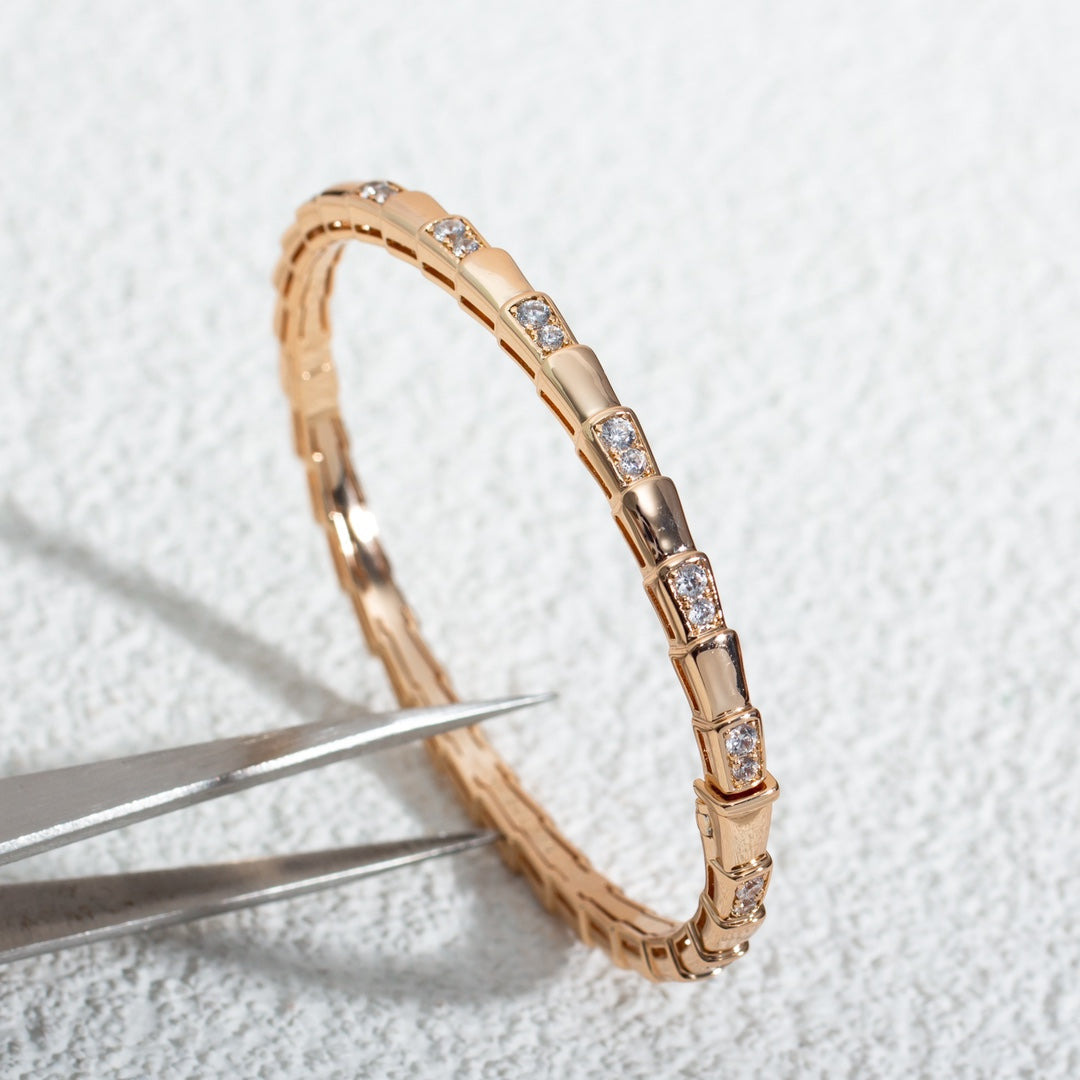 [⭐Mirelle]SERPENTI SMALL BRACELET PINK GOLD DIAMOND
