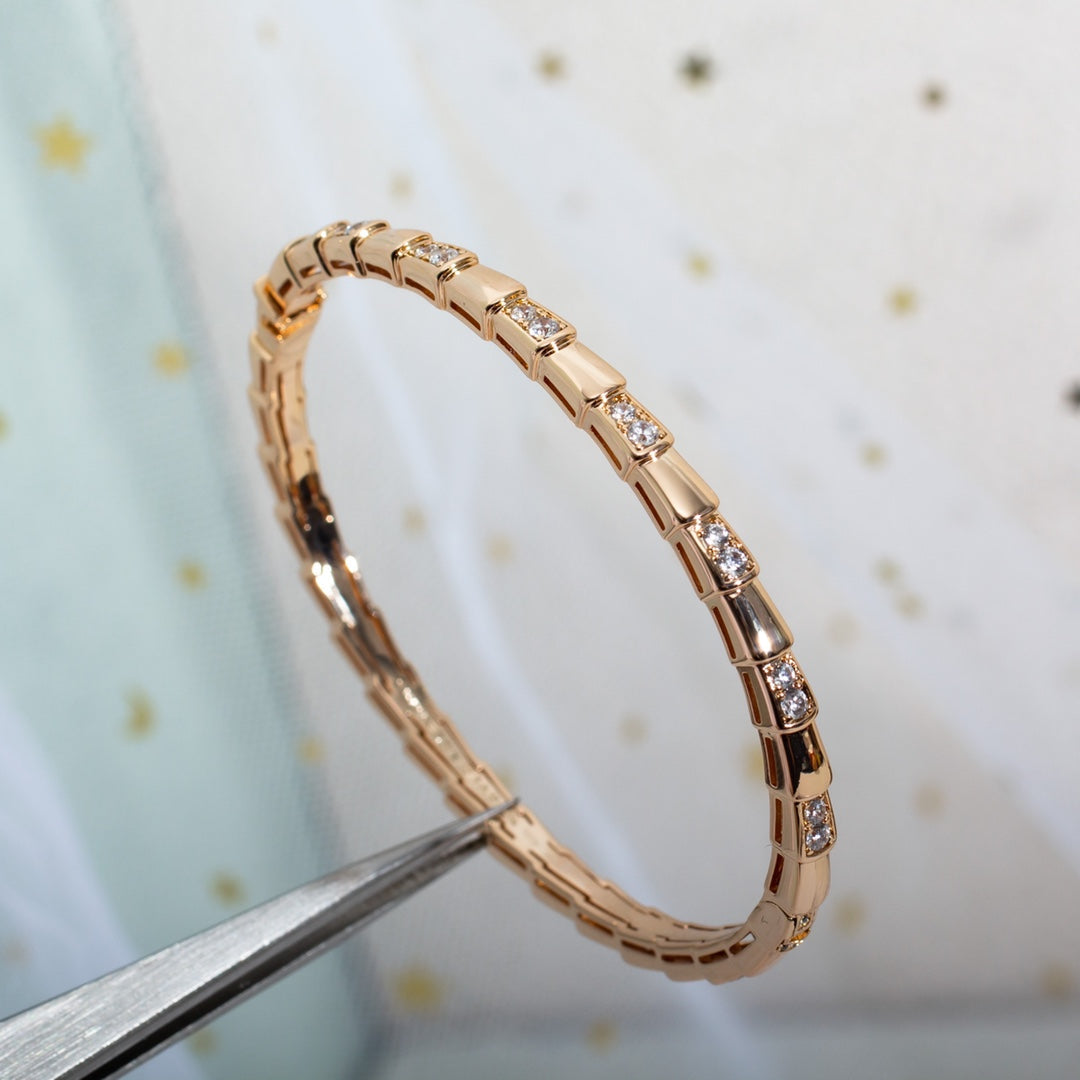 [⭐Mirelle]SERPENTI BRACELET PINK GOLD DIAMOND