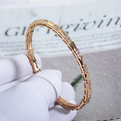[⭐Mirelle]SERPENTI SMALL BRACELET PINK GOLD DIAMOND