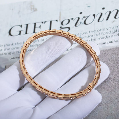 [⭐Mirelle]SERPENTI BRACELET PINK GOLD DIAMOND