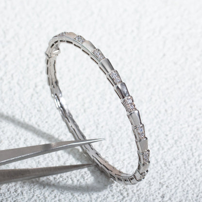 [⭐Mirelle]SERPENTI BRACELET SILVER DIAMOND