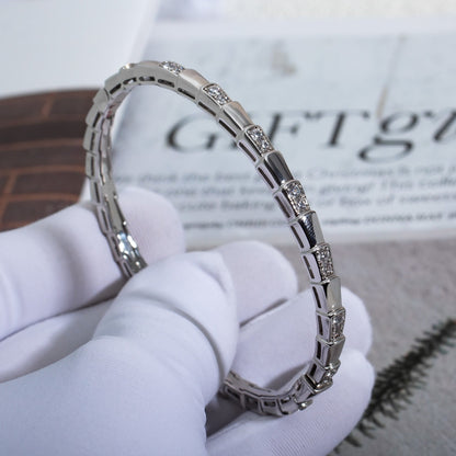 [⭐Mirelle]SERPENTI BRACELET SILVER DIAMOND