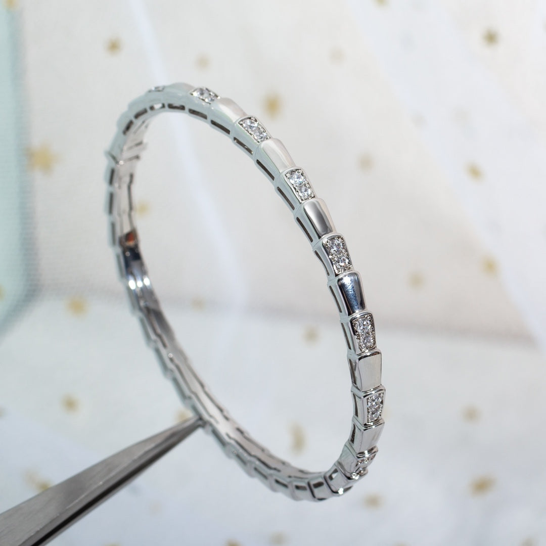 [⭐Mirelle]SERPENTI BRACELET SILVER DIAMOND