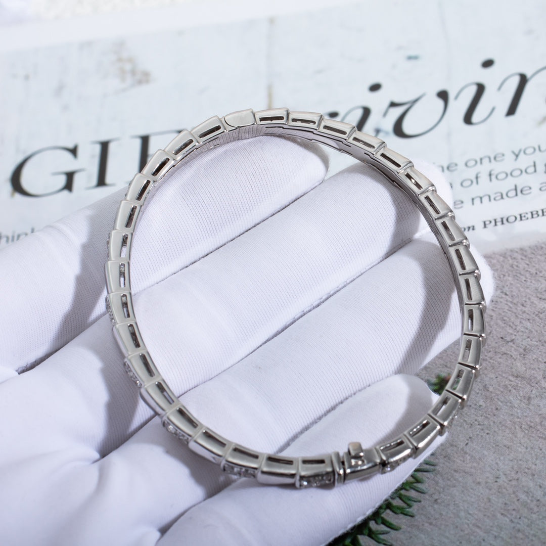 [⭐Mirelle]SERPENTI BRACELET SILVER DIAMOND