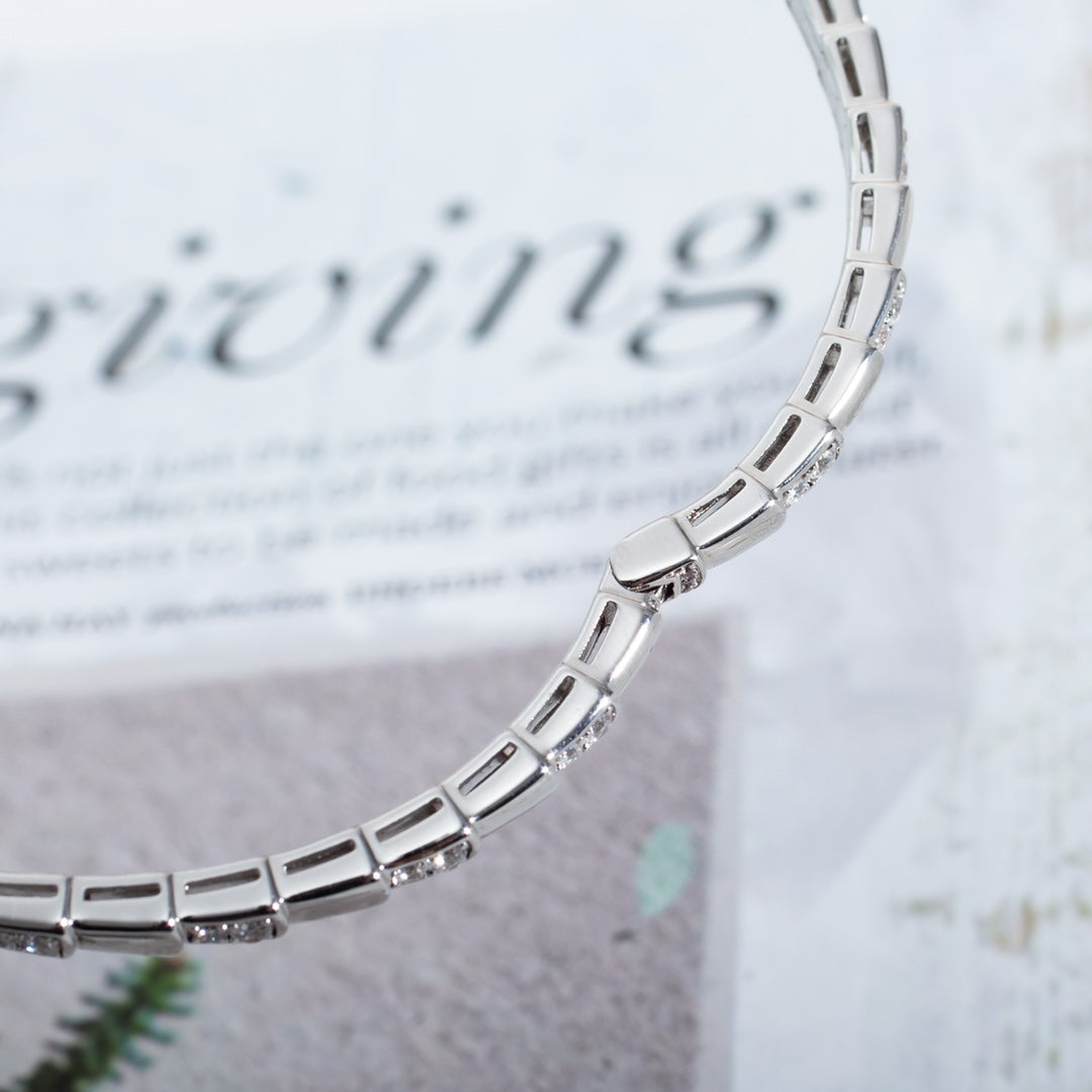 [⭐Mirelle]SERPENTI BRACELET SILVER DIAMOND