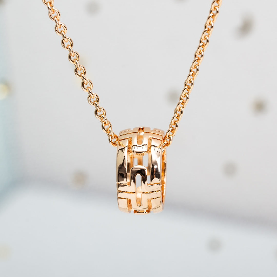 [⭐Mirelle]PARENTESI NECKLACE PINK GOLD