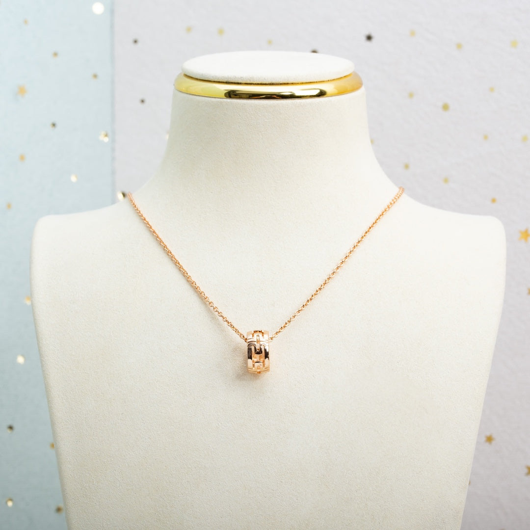 [⭐Mirelle]PARENTESI NECKLACE PINK GOLD