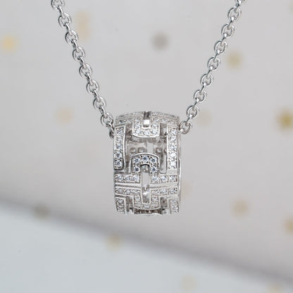 [⭐Mirelle]PARENTESI NECKLACE SILVER DIAMOND
