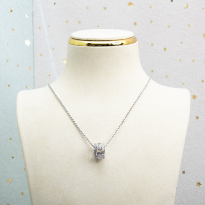 [⭐Mirelle]PARENTESI NECKLACE SILVER DIAMOND