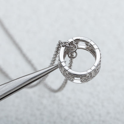 [⭐Mirelle]PARENTESI NECKLACE SILVER DIAMOND