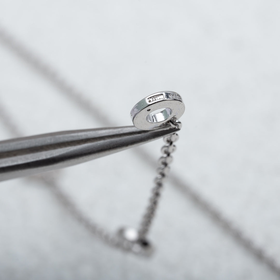 [⭐Mirelle]PARENTESI NECKLACE SILVER DIAMOND