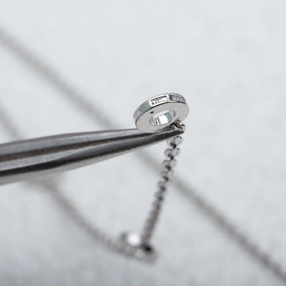 [⭐Mirelle]PARENTESI NECKLACE SILVER DIAMOND