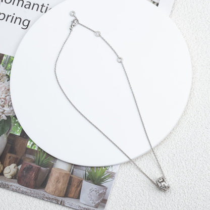 [⭐Mirelle]PARENTESI NECKLACE SILVER DIAMOND