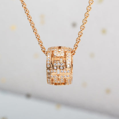 [⭐Mirelle]PARENTESI NECKLACE PINK GOLD DIAMOND