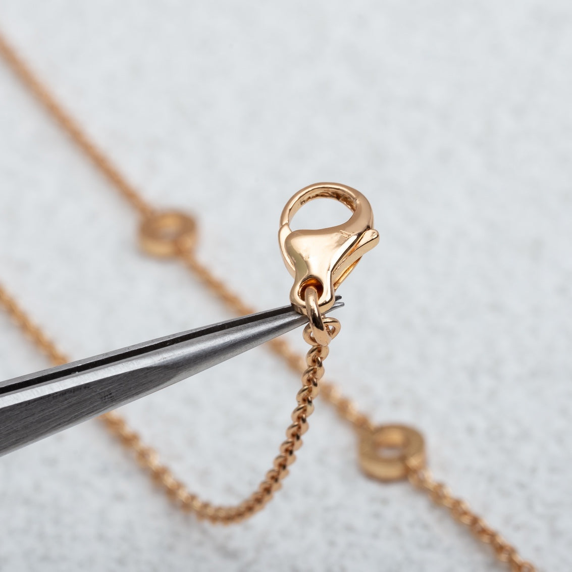 [⭐Mirelle]PARENTESI NECKLACE PINK GOLD DIAMOND