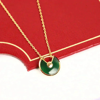 [⭐Mirelle]AMULETTE GOLD MALACHITE NECKLACE