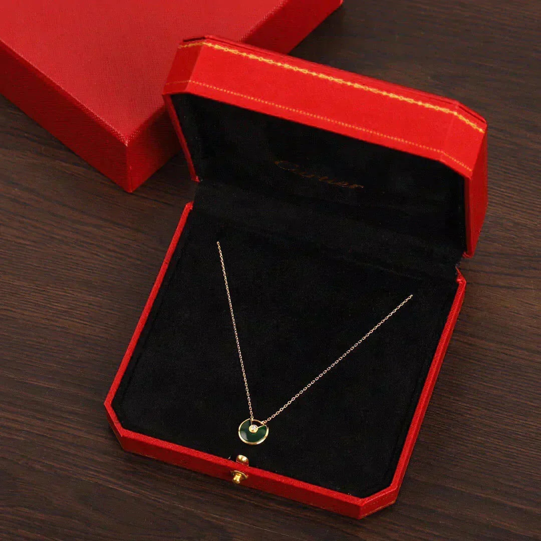 [⭐Mirelle]AMULETTE GOLD MALACHITE NECKLACE