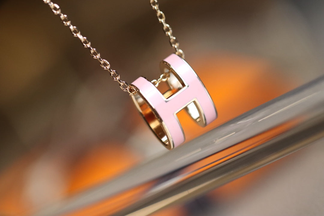 [⭐Mirelle]POP H PEDANT PINK GOLD