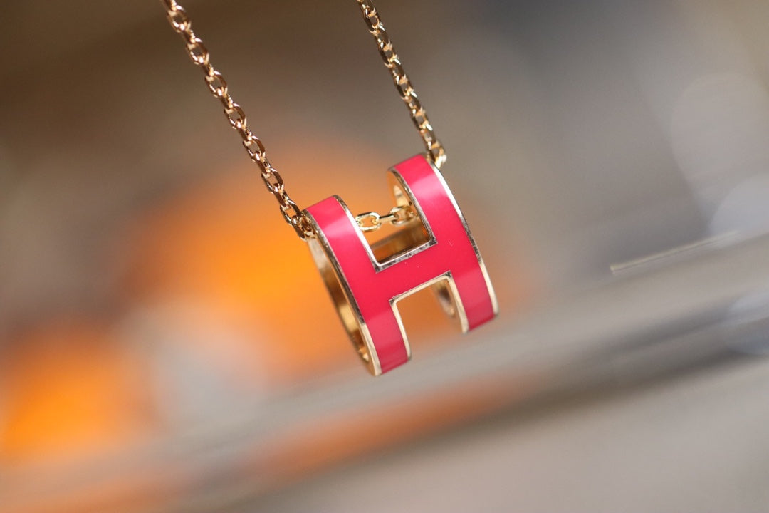 [⭐Mirelle]POP H PEDANT PINK GOLD