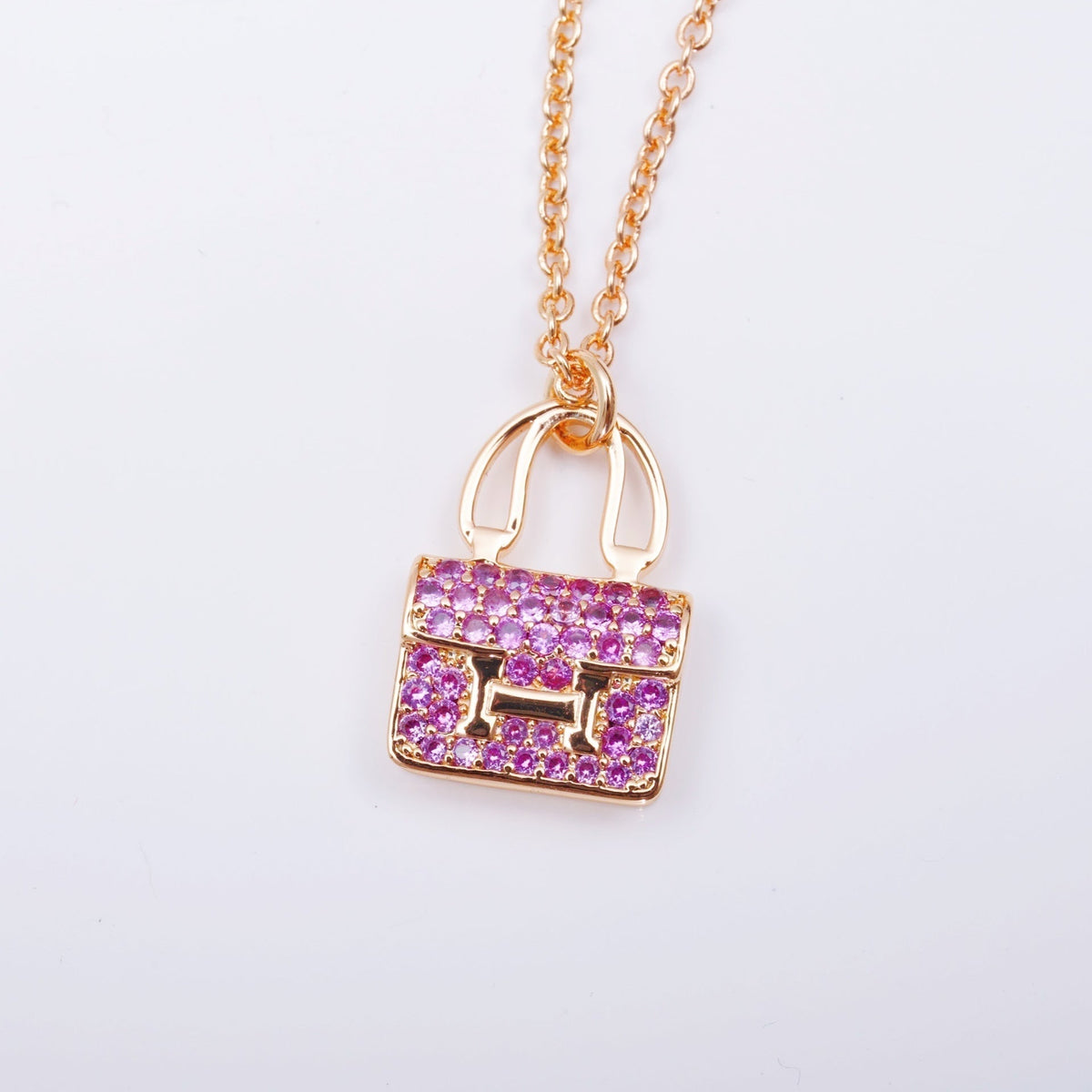 [⭐Mirelle]CONSTANCE PEDANT PURPLE DIAMOND NECKLACE