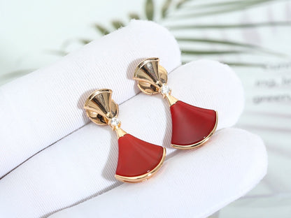 [⭐Mirelle]DREAM Carnelian PINK GOLD EARRINGS