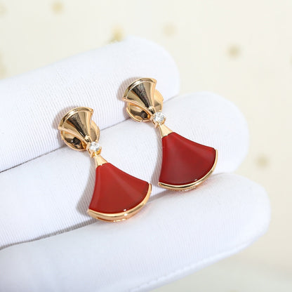 [⭐Mirelle]DREAM Carnelian PINK GOLD EARRINGS