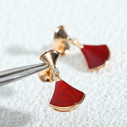 [⭐Mirelle]DREAM Carnelian PINK GOLD EARRINGS