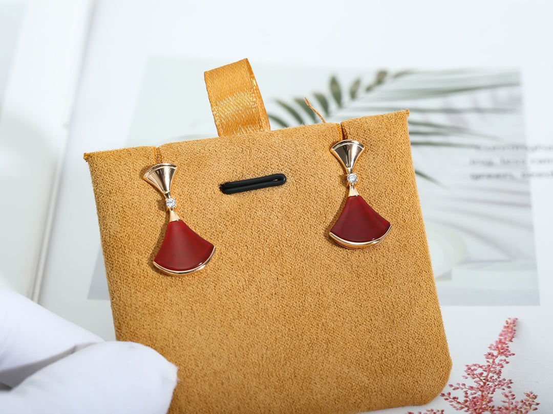 [⭐Mirelle]DREAM Carnelian PINK GOLD EARRINGS