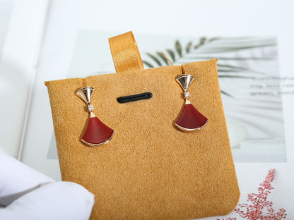 [⭐Mirelle]DREAM Carnelian PINK GOLD EARRINGS