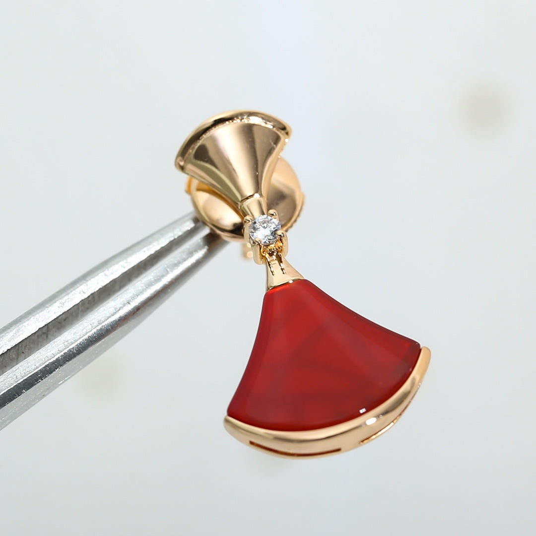 [⭐Mirelle]DREAM Carnelian PINK GOLD EARRINGS