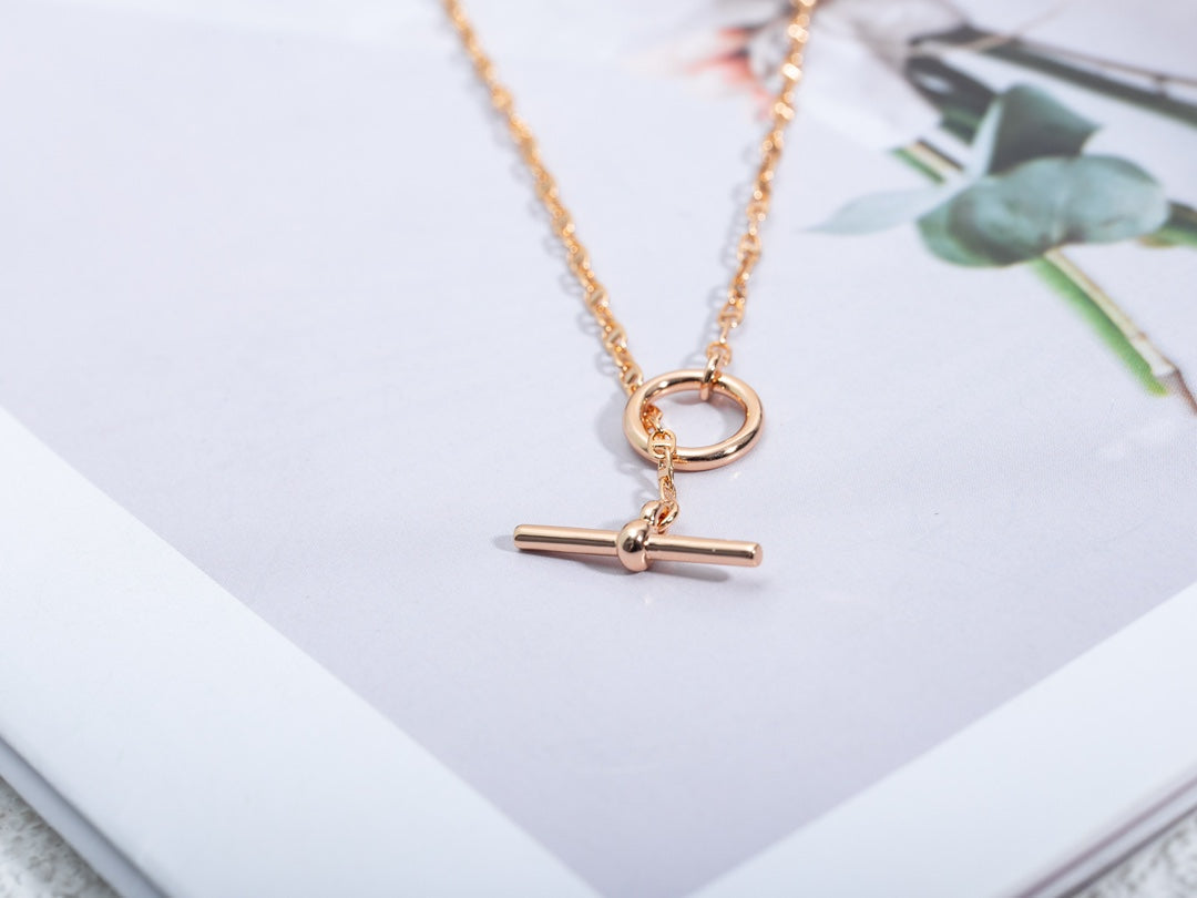 [⭐Mirelle]ECHAPPEE NECKLACE PINK GOLD