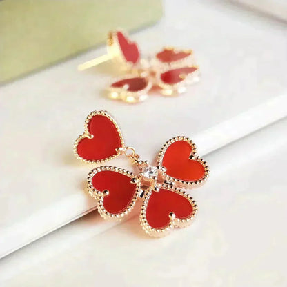 [⭐Mirelle]SWEET CLOVER CARNELIAN EARRINGS