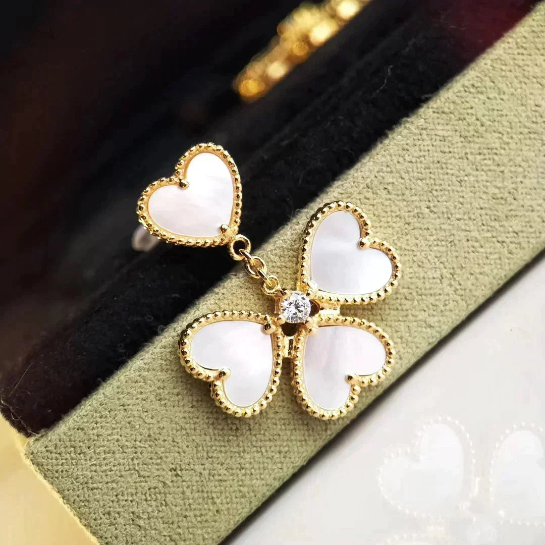 [⭐Mirelle]CLOVER SWEET WHITE MOP EARRINGS