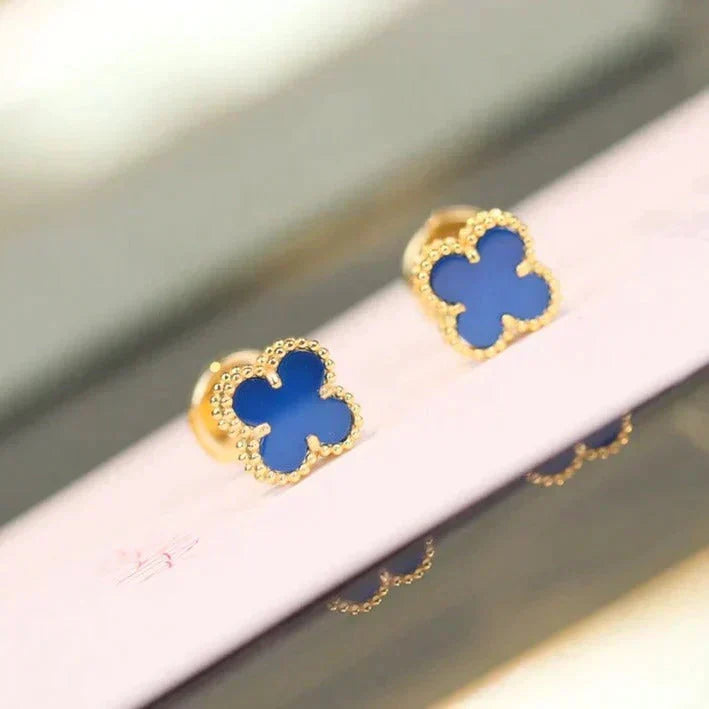 [⭐Mirelle]CLOVER MINI 9.5MM TURQUOISE EARRINGS