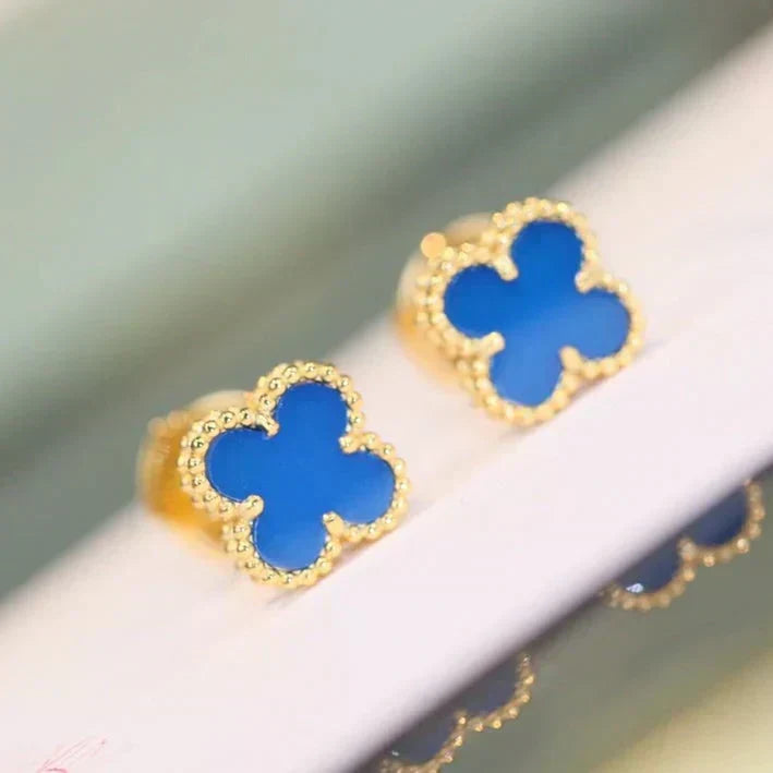 [⭐Mirelle]CLOVER MINI 9.5MM TURQUOISE EARRINGS