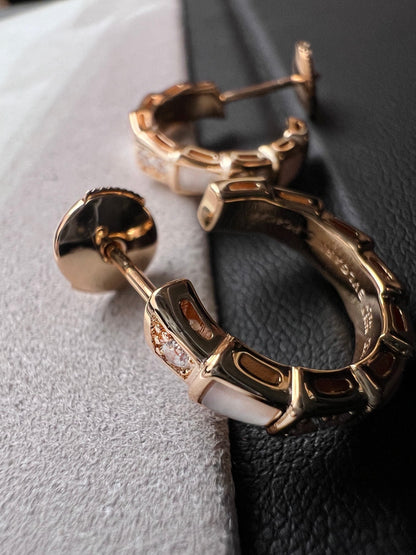 [⭐Mirelle]SERPENTI MOP PINK GOLD EARRINGS