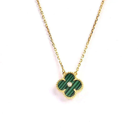 [⭐Mirelle]CLOVER 15MM DIAMOND TURQUOISE NECKLACE