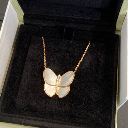 [⭐Mirelle]BUTTERFLY GOLD MOP DIAMOND NECKLACE