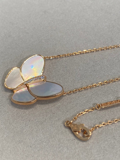 [⭐Mirelle]BUTTERFLY GOLD MOP DIAMOND NECKLACE