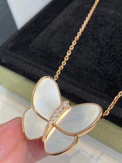 [⭐Mirelle]BUTTERFLY GOLD MOP DIAMOND NECKLACE