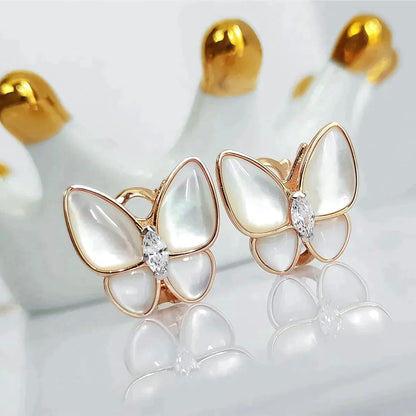 [⭐Mirelle]BUTTERFLY MOP DIAMOND EARRINGS