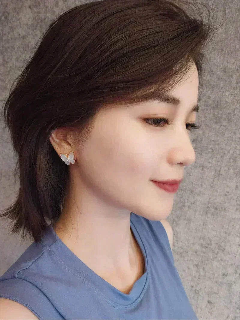 [⭐Mirelle]BUTTERFLY MOP DIAMOND EARRINGS