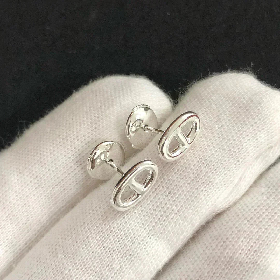 [⭐Mirelle]CHAINE SMALL EARRINGS GOLD AND SILVER
