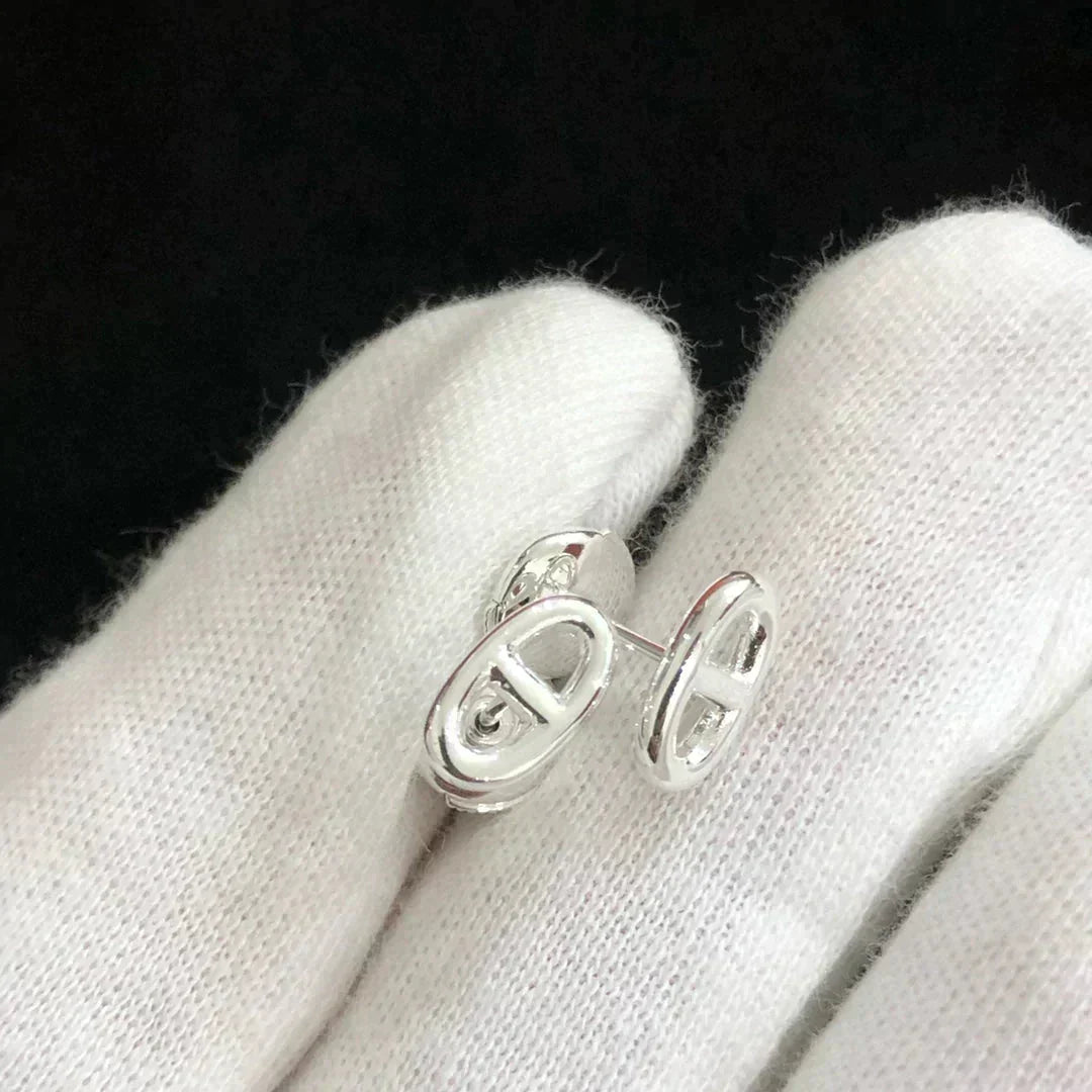 [⭐Mirelle]CHAINE SMALL EARRINGS GOLD AND SILVER