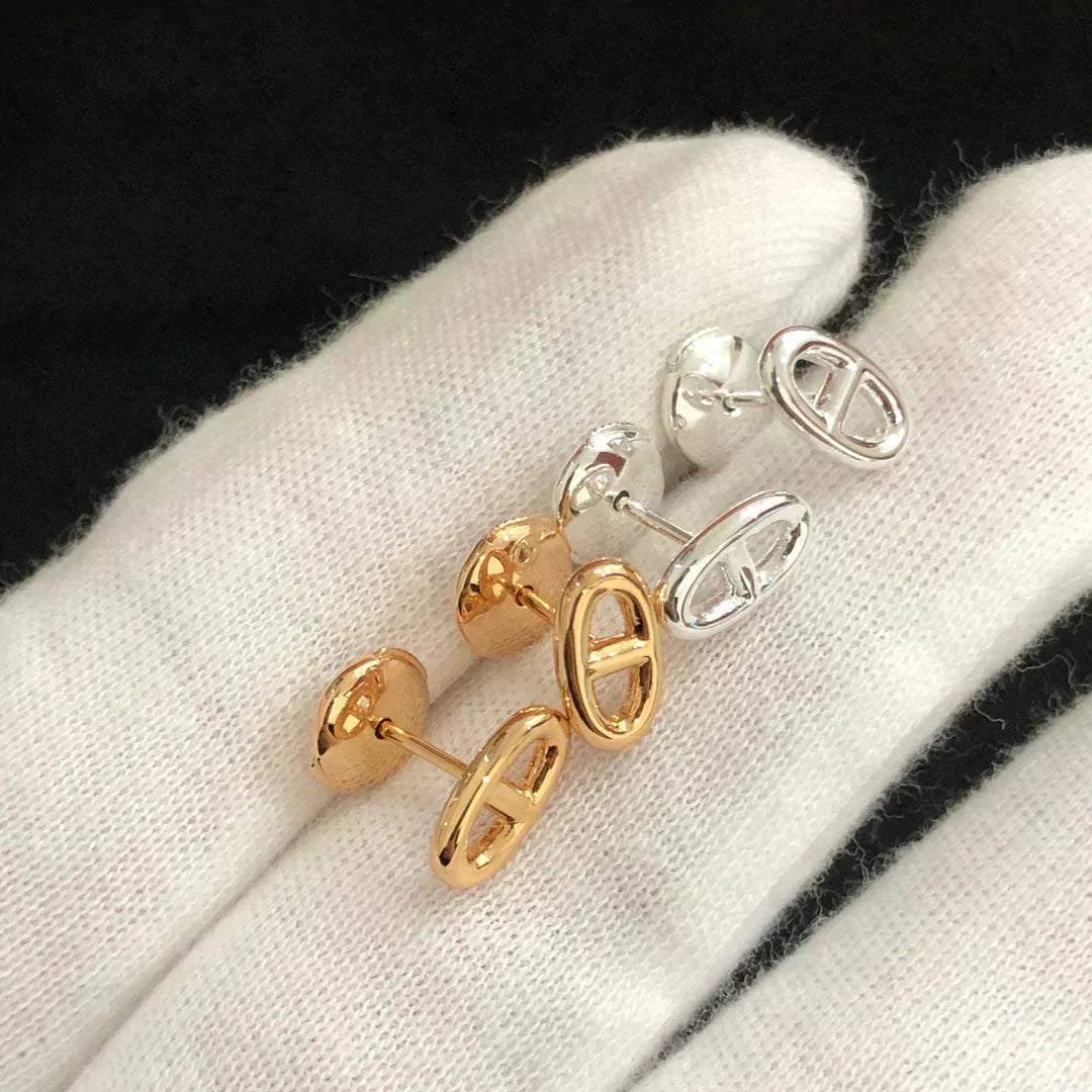 [⭐Mirelle]CHAINE SMALL EARRINGS GOLD AND SILVER