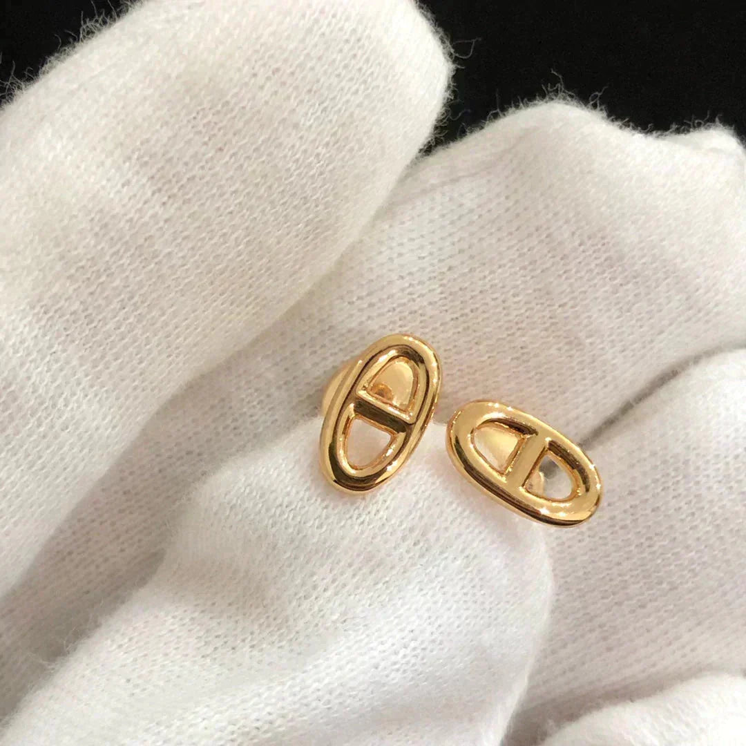 [⭐Mirelle]CHAINE SMALL EARRINGS GOLD AND SILVER