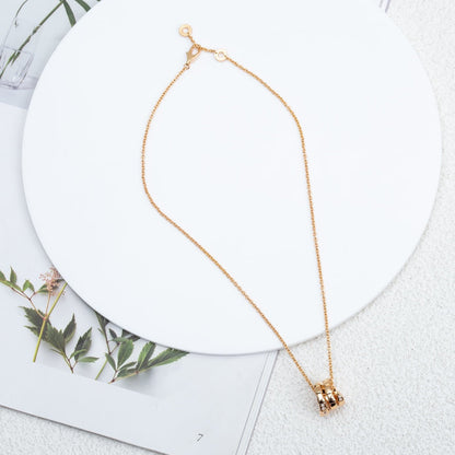 [⭐Mirelle]SERPENTI PINK GOLD NECKLACE DIAMOND